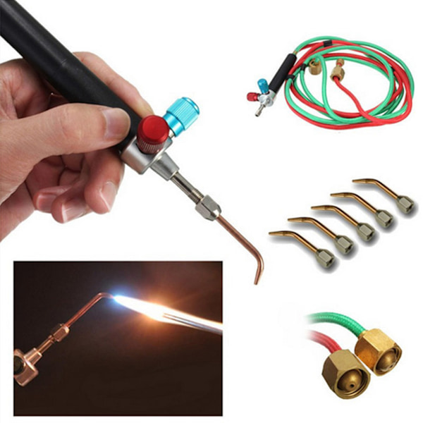 1 Set The Little Torch Bärbar Acetylen Syre Lödbrännare Mini Gas Svetsbrännare Smyckestillverkning Utrustning Verktyg