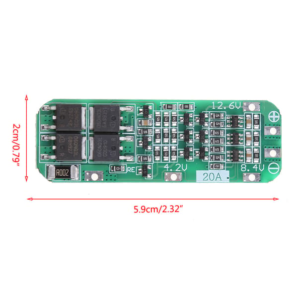 3S 20A Li-ion Litiumbatteri 18650 Laddare PCB BMS för Skyddskort 12.6VMo