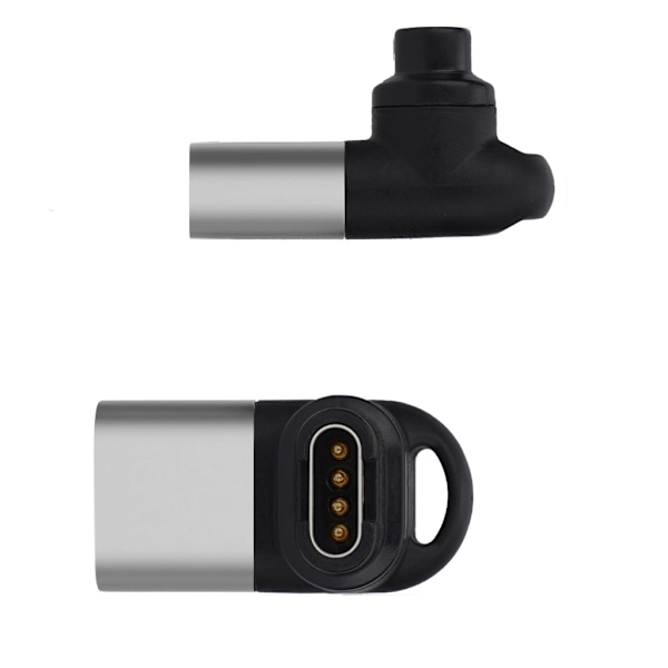 Laddarkontakt Smartwatch USB Typ C till 4-stifts Laddningsomvandlare Portabel Gray