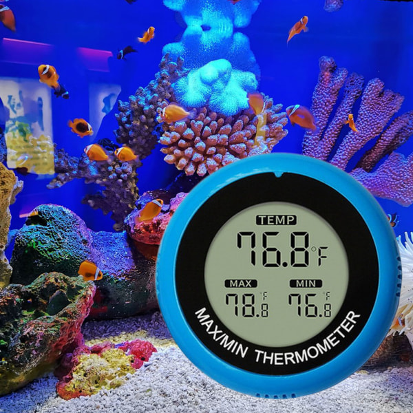 Aquarium Termometer LCD 3D Digital Temperaturmätning Fisk för Tank Temp M