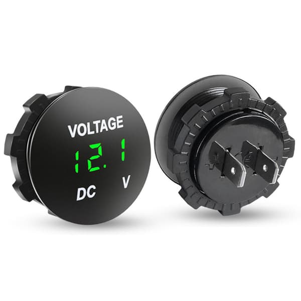 Digital voltmeter spændingsmåler LED panel til DC 12-24V bil motorcykel Red
