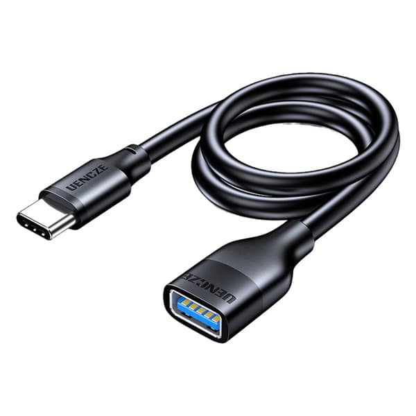 USB C hann til USB3.0 hunn adapterkabel 5V3A 5Gbps for smarttelefoner og bærbare datamaskiner 1m Fold in half 34mm