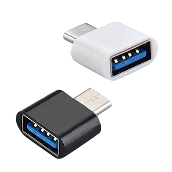 2 stk. Universal USB til Type-C Adapter Mikrofon Hovedtelefon Jack Splittere til Multi-model Mobiltelefon White