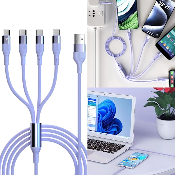 USB-C Splitterkabel, USB Typ A Hane till USB Typ C(USB-C) Hane 1 till 4 Kabel