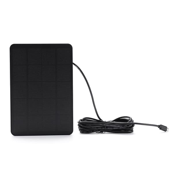 10W Solcellepanel Strømforsyning Trådløst Utendørs Sikkerhetskamera Vanntett 5V MicroUSB-lading Monokrystallinsk Solcellepanel White