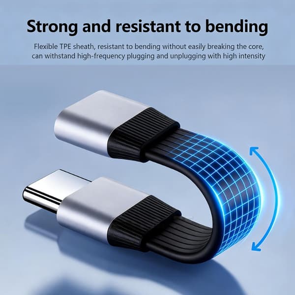 USB4 V2.0 Typ C förlängningskabel 80 Gbps dataöverföring 8K videostöd TPE-material null - A