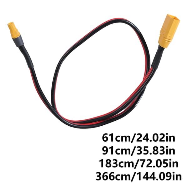2ft til 12ft Adapterkabel XT60 Hun til XT90 Han Forlængerledning til Solpanel 61cm