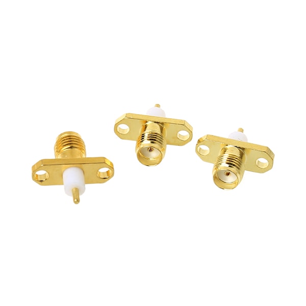 10 st SMA Honkontakt 2-håls Fläns PTFE Lödpanelmonterad Adapter RF-kontakter Str