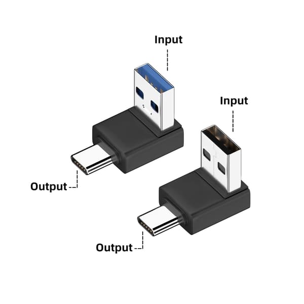USB C till USB3.1 Adapter Konverter Dataöverföring 60WQC Laddningskontakt null - U shaped reverse vin