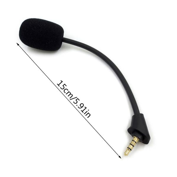 Erstatning Alpha Game Mic 3,5 mm mikrofonbom med LED-indikator kun til HyperX Cloud Alpha trådløst gaming-headset