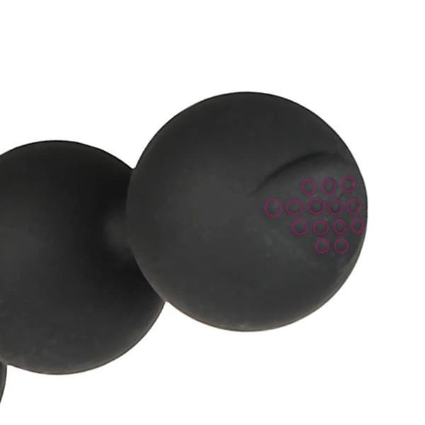 Anuspärlor Silikon Anuskedjelänk med säkra dragringar Anus Butt Plug för män Black