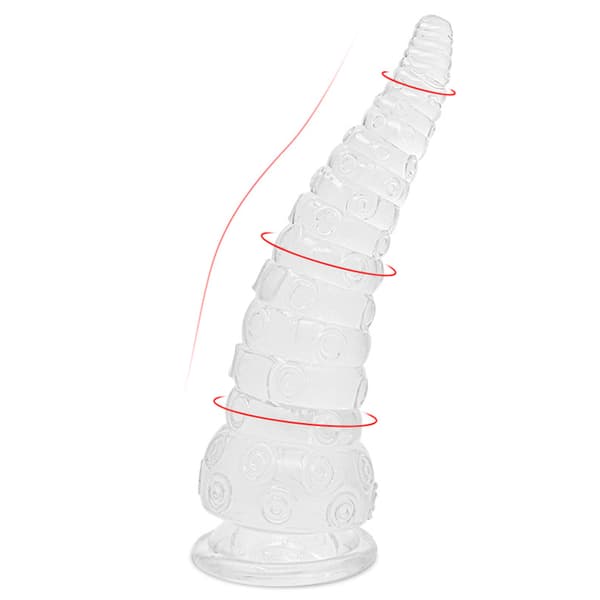 Bläckfisk Butt Plug med Stark Sugkopp G-punkt Massager Prostatastimulator Black L