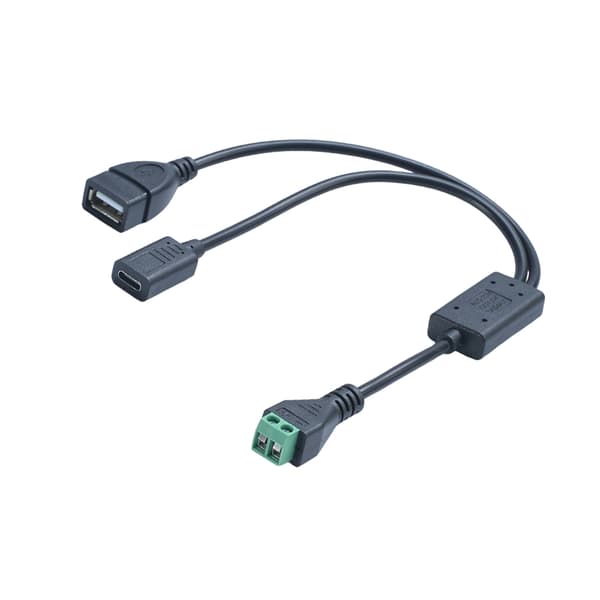 30 cm 5V 24V til USB Type C strømomformerkabel med overstrømsbeskyttelse Ladekabel perfekt for elektronikk null -  Type C USB female