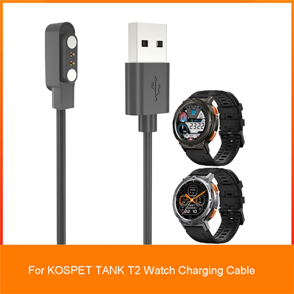 Laddare Strömadapter Hållbar Kompatibel för Tank T2 Magnetisk USB Snabbladdningskabelhållare Fäste Smartwatch Station