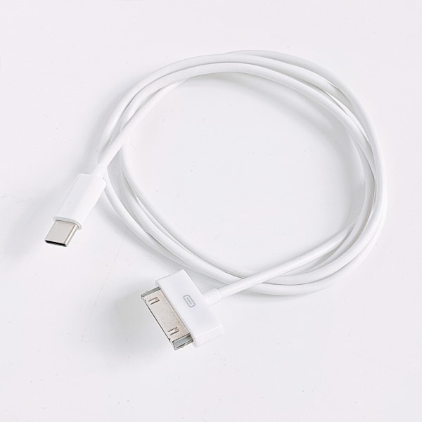 USB C till 30-pin kontaktkabel för effektiv laddning och dataöverföring för Phone 3G/3GS för Phone 4/4S Black