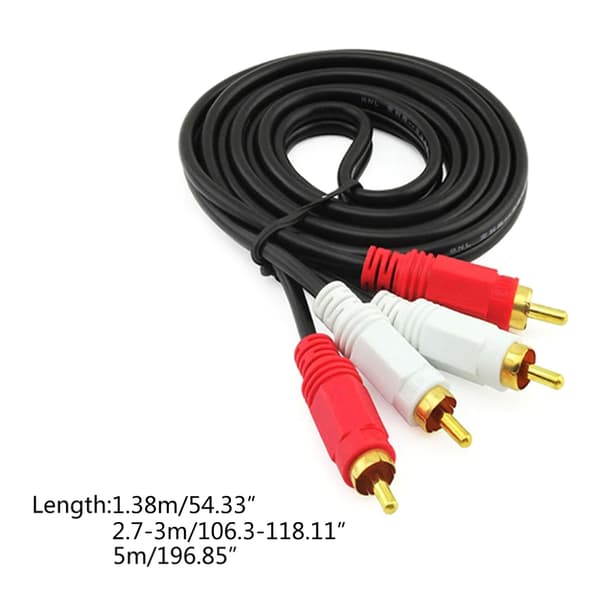 2RCA til RCA Audio Video Kabel Han til Han 2RCA til 2RCA Audio Video AV Kabel