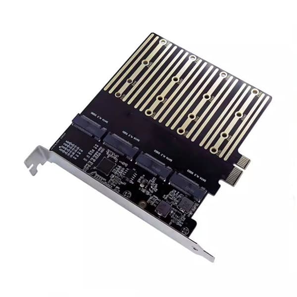 Flere drev PCIe X1 til 4 konverteringskort til M.2-drev Nem installation