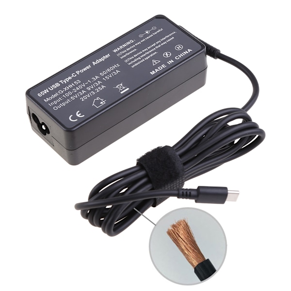 Höghastighets PD-laddare 65W Snabbladdning Typ-C Väggladdare Mobiltelefon Ström USB-adapter för Thinkpads och fler