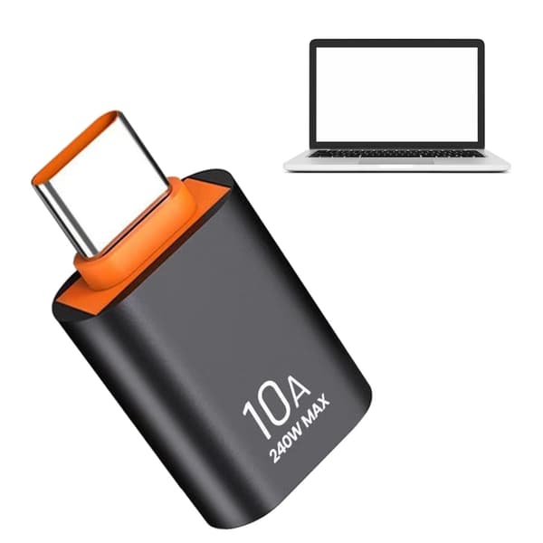 Snabb synkronisering USB Typ C till USB3.0-adapter Laddning och dataöverföring för telefon Black