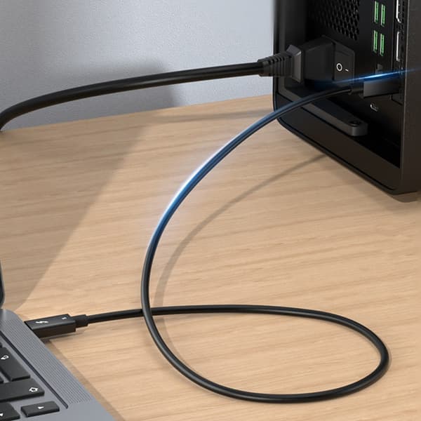 Thunderbolt5 Datakabel 120Gbps Snabb Dataöverföring Stöder 8K 60Hz Dubbelskärm 1m