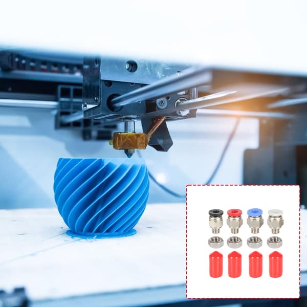 Sæt med metal- og plastikføderørforbindere til 3D-printer med glat glidende design og tætningshætte Suit D