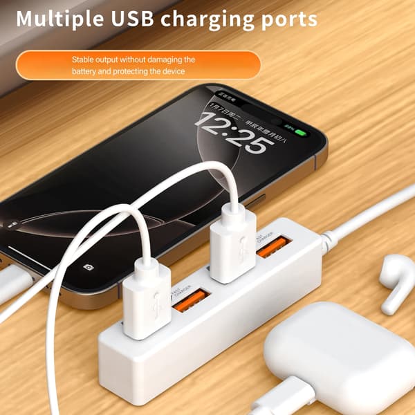 USB2.0 Splitterkabel USB Han til 4 Hun USB2.0 Konverter Multipel USB-port 30cm