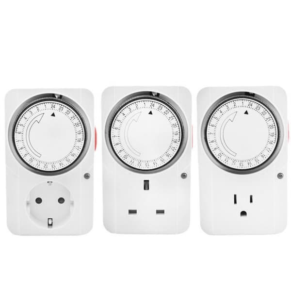 Plug-in Timerbrytere, 24-timers segmenttimer, Lys-timerpluggkontakt for å kontrollere EU Plug
