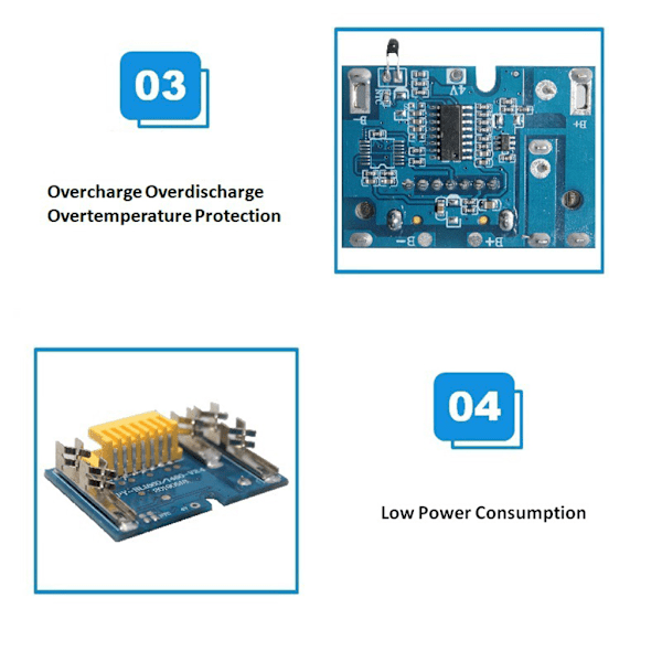 21V Nominell Spänning 18V Batteri Chip PCB Kretskort Batteriladdning för Skyddskretskort med Överladdningsskydd