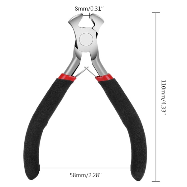 Avbitartång Praktiska Snickare Tång 4.5'' Mini Tång Hållbar Spikdragare Avbitare för DIY Smyckestillverkning