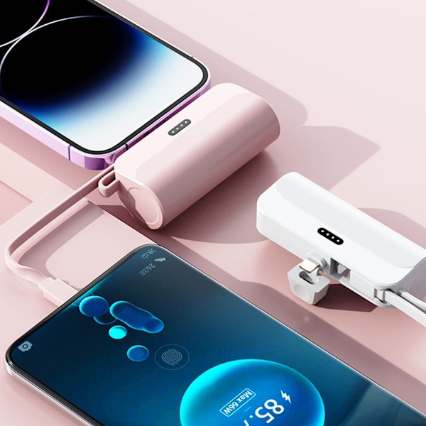 Typ C Snabbladdande Powerbanks Nödsituationer Externt Batteri Utan Batteri Green