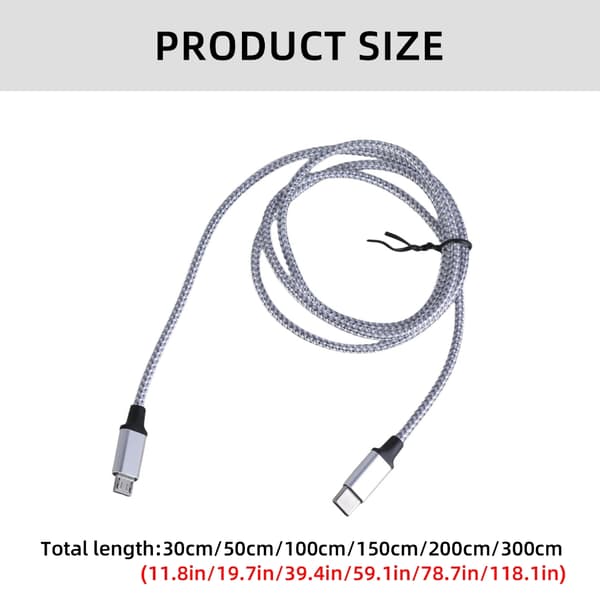 USB C til 5-pinners USB-adapterkabel 5V2A og 480 Mbps dataoverføring for lading og datadeling mellom enheter 0.5m