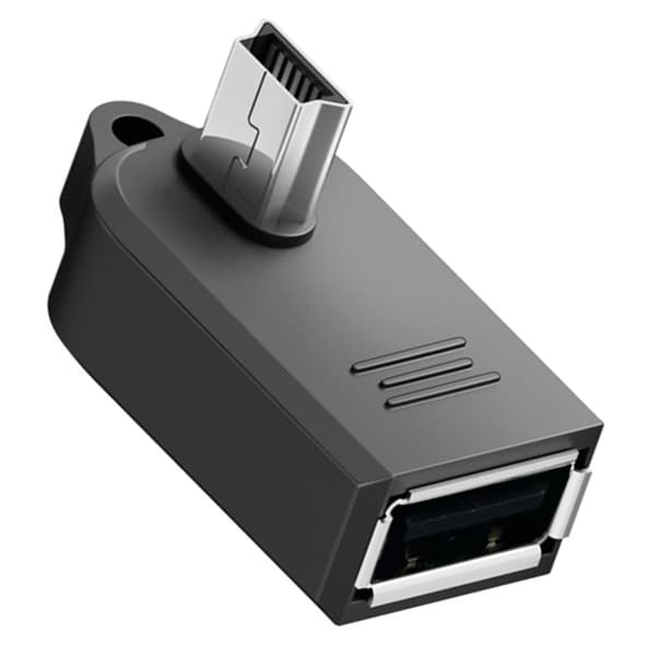 Holdbarhed PVC og metal Mini USB til USB OTG-adapter til elektronisk enhed null - AV3 03 left bend