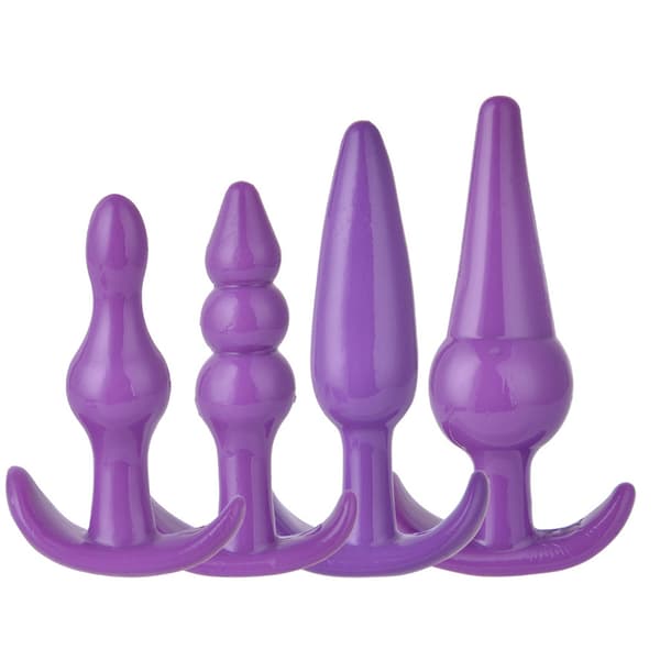 4 stk/sett Anusdilatasjon Buttplugg Buttplugg Prostatastimuleringsmassasjeapparat Black