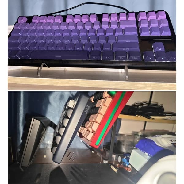 Keyboard Display Keyboard Holder Transparent Akryl Keyboard Stand Computer Three layers