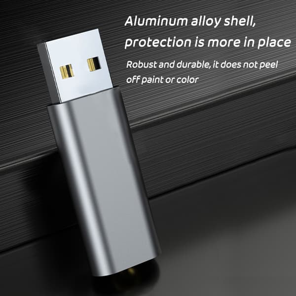 Bærbar USB-lydadapter USB til 3,5 mm jack-lydadapter for datamaskin bærbar PC