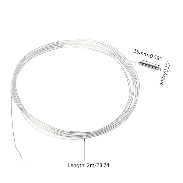 PT1000 Sonda 3mmx10mm Platinmotstånd RTD-sensor 2 Meter Tvåtråds FEP-kabel