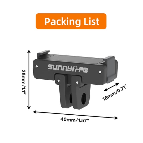 Magnetisk Quick Release Adapter til Action 4/3/2 Action Kamera Udvidelse
