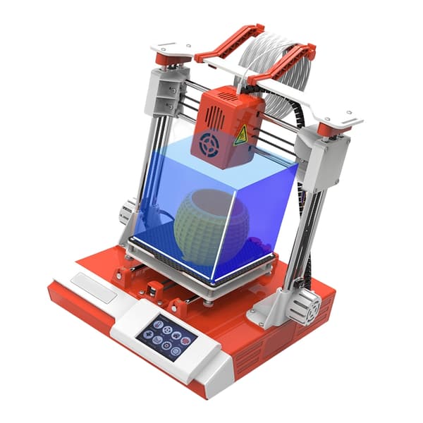 100x100x100mm Miniatyr 3D-printer Lille 3D-printer Hurtig opvarmning Orange