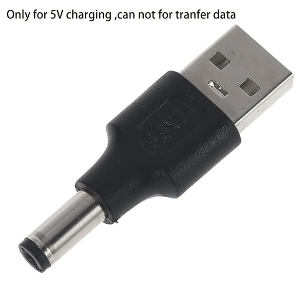 USB-DC-sovitin USB 2.0 A Naaras/Uros - DC 5.5x2.1mm Naaras/Uros Liitin