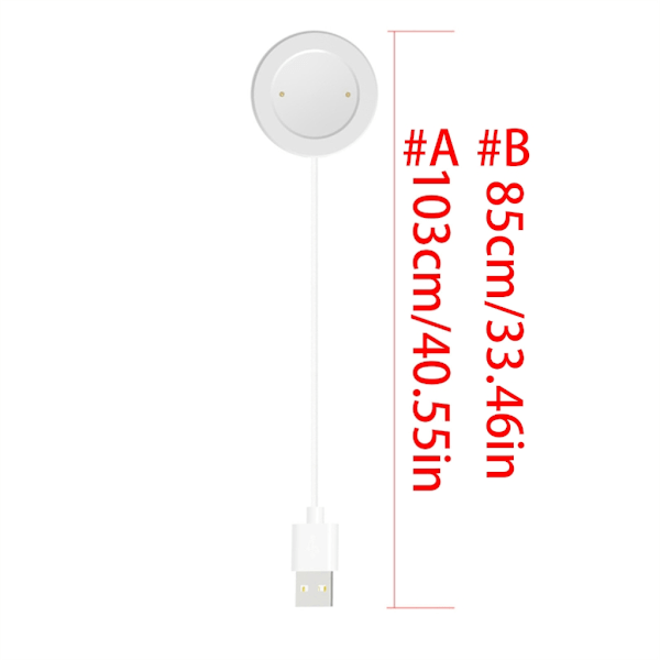 Magnetisk Laddadapter för Watch 4/GS3 Snabbladdningskabel Smartwatch Station White - Split