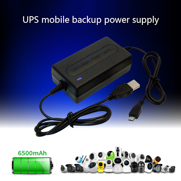 För Router och CCTV-kamera, 5V2A för DC Laddningsbart 6500mAh Li-Ion Batteripaket, Litiumjon Batteribank