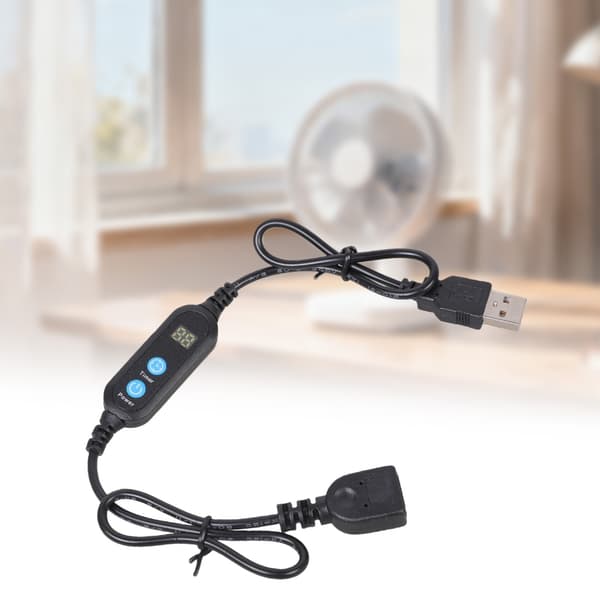 Programmerbar USB-timerförlängningskabel med 12-timmars cykeltidsomkopplingskabel i plaststruktur för kontors- och hemmabruk