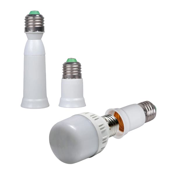 2 STK E27 Lampefatningsforlænger E27 Lysfatning Egnet til LED-pærer 65mm