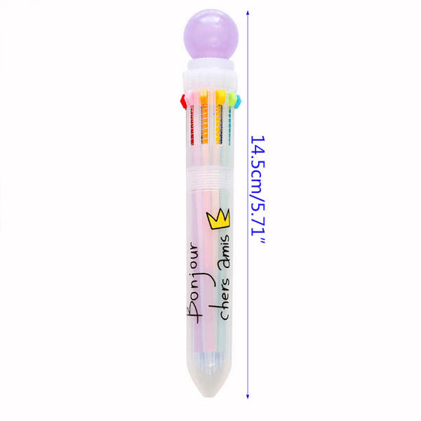 10 In1 kulspetspenna Flerfärgad för studentbarn Klassbelöning