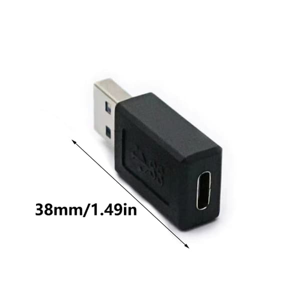 Tehokas USB3.0 - Type C -sovitin tukee 5 Gbps:n nopeaa tiedonsiirtoa ja 5V3A-latausta