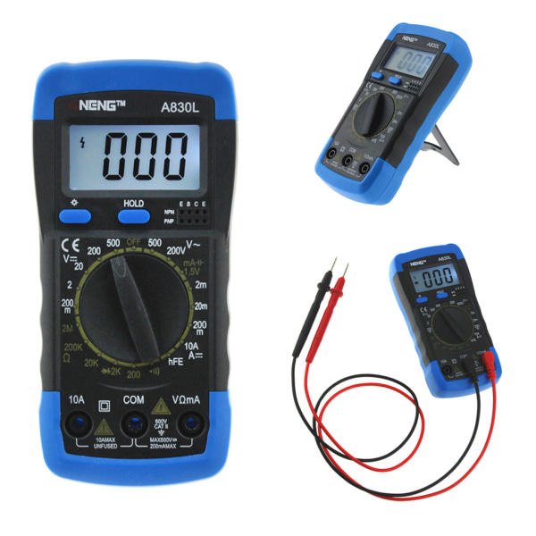 ANENG A830L Digital Multimeter LCD för DC AC Spänning Diodfrekvens Multitester