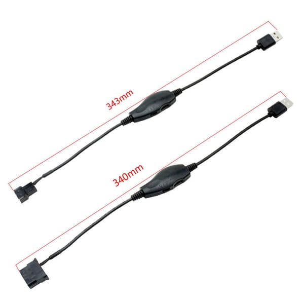 USB til 4-pinners 5V USB-sleeved vifte USB til 4-pinners kabinettvifteadapter Koblingskabel Strømadapterkabel Erstatning null - 4PIN