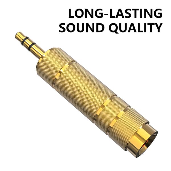 6,5 mm til 3,5 mm hodetelefonadapter / 3,5 mm til 6,5 mm lydkonverteradapter null - 3.5  to 6.5