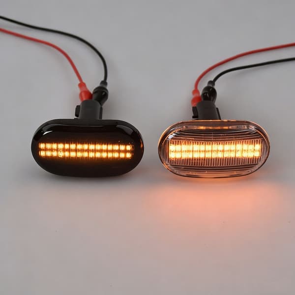 Høy synlighet røkte blinklys med avansert LED-belysning Direkte passform Dynamiske LED-lys for Jimny 1999 til 2019 Transparent shell