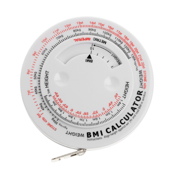 BMI Kroppsmasseindex Mätband 150cm Mätverktyg Kalkylator Diet Viktminskning